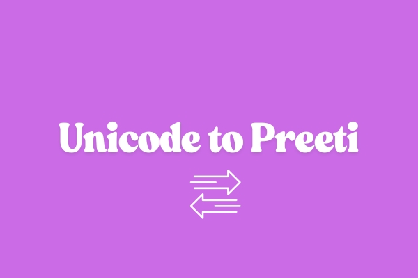 Unicode to Preeti Concept